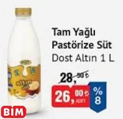 DOST ALTIN TAM YAĞLI PASTÖRİZE SÜT DOST ALTIN TAM YAĞLI PASTÖRİZE SÜT